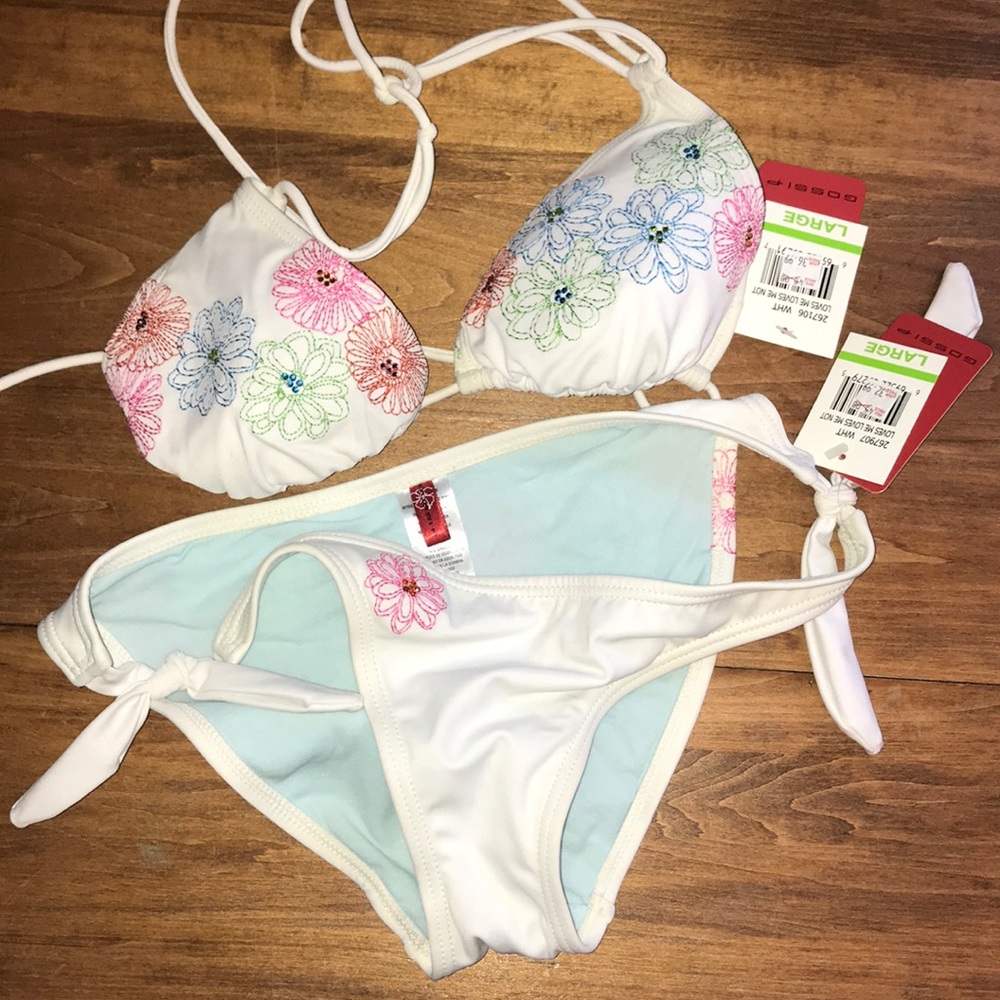 Gossip White, flower bikini. Never Worn - NWT